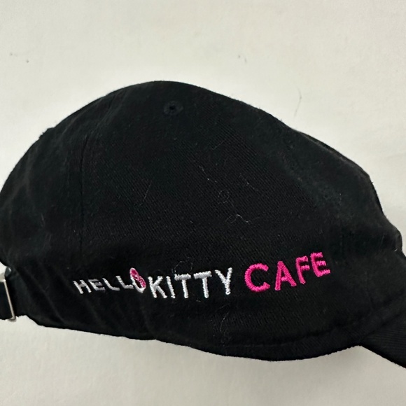 New Hello Kitty Cafe Logo Black Graphic Baseball Cap Hat One Size - Picture 5 of 8